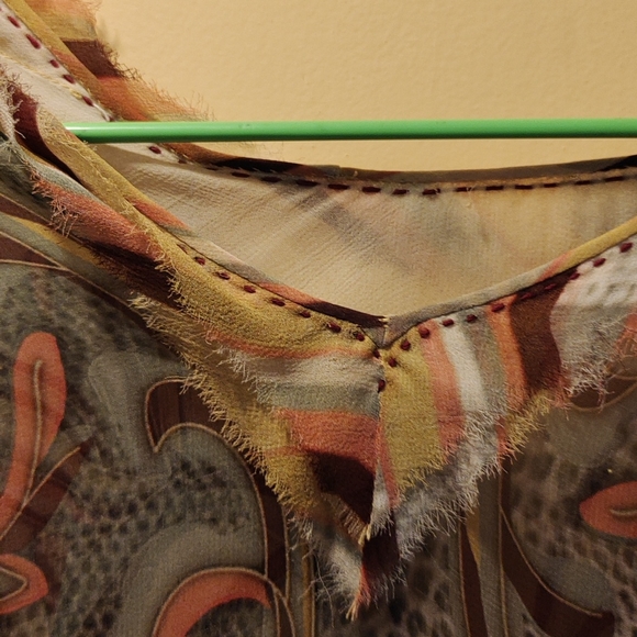 Viscose like crepe silk kaftan/tunic size med . - Picture 6 of 10